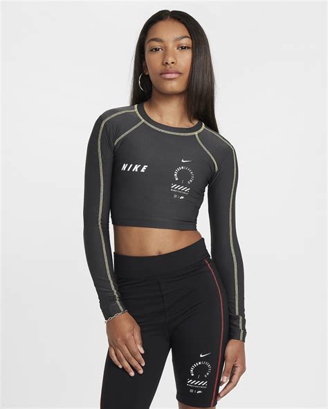 Nike Sportswear croptop met lange mouwen voor meisjes